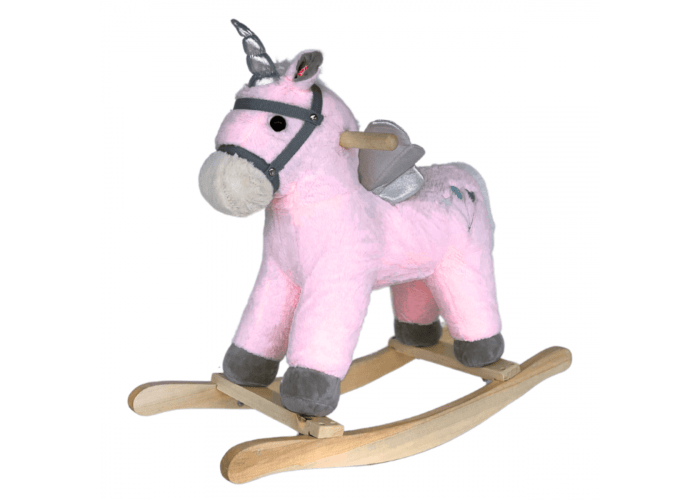 BergHOFF Cavallo a Dondolo Unicorno per Bambini (piccolo) - Rosa