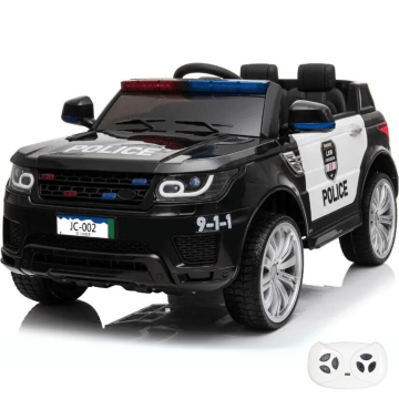 Politie elektrische kinderauto Land Rover zwart