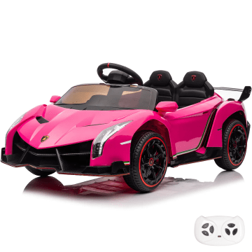 Auto elettrica per bambini Lamborghini Veneno rosa