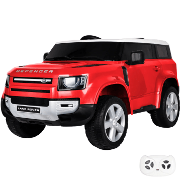 Auto elettrica per bambini Landrover Defender rossa