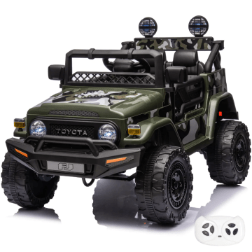 Auto elettrica per bambini Toyota FJ Cruiser 12 volt - verde militare